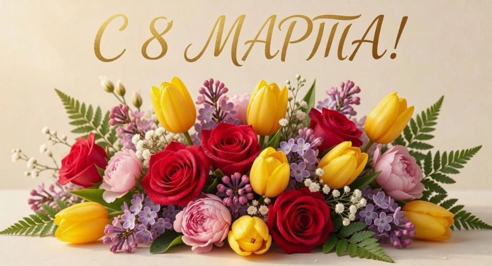 Поздравление с Международным женским днем – 8 Марта!